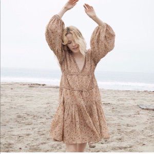 Doen Grasse Dress in Jaipur Mustard Floral - S